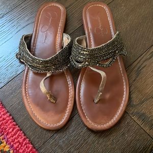 Jessica’s Simpson bedazzled sandals! Barely worn!